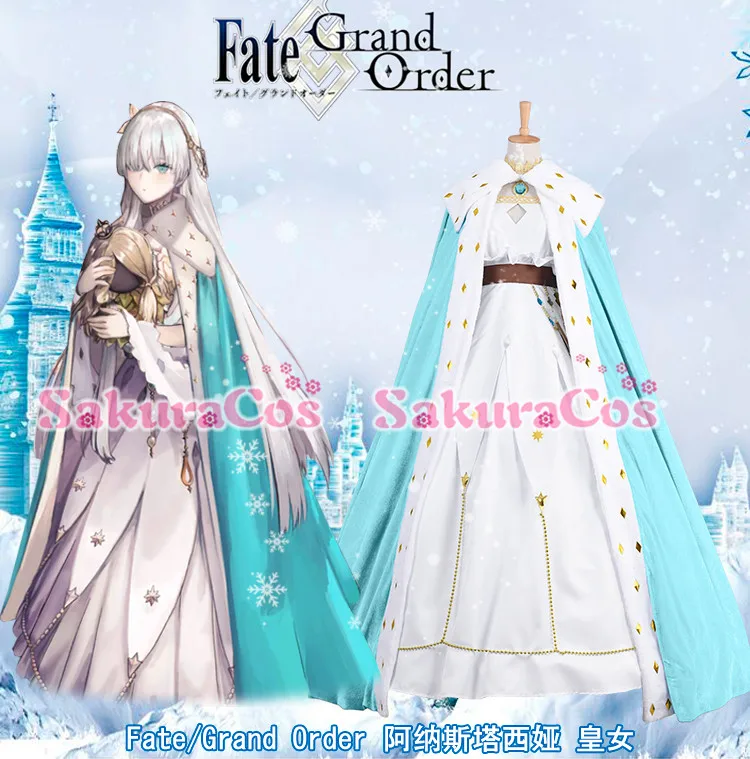 Fate/Grand Order Anastasia Nikolaevna романов маскарадный костюм накидка + платье юбка рукава