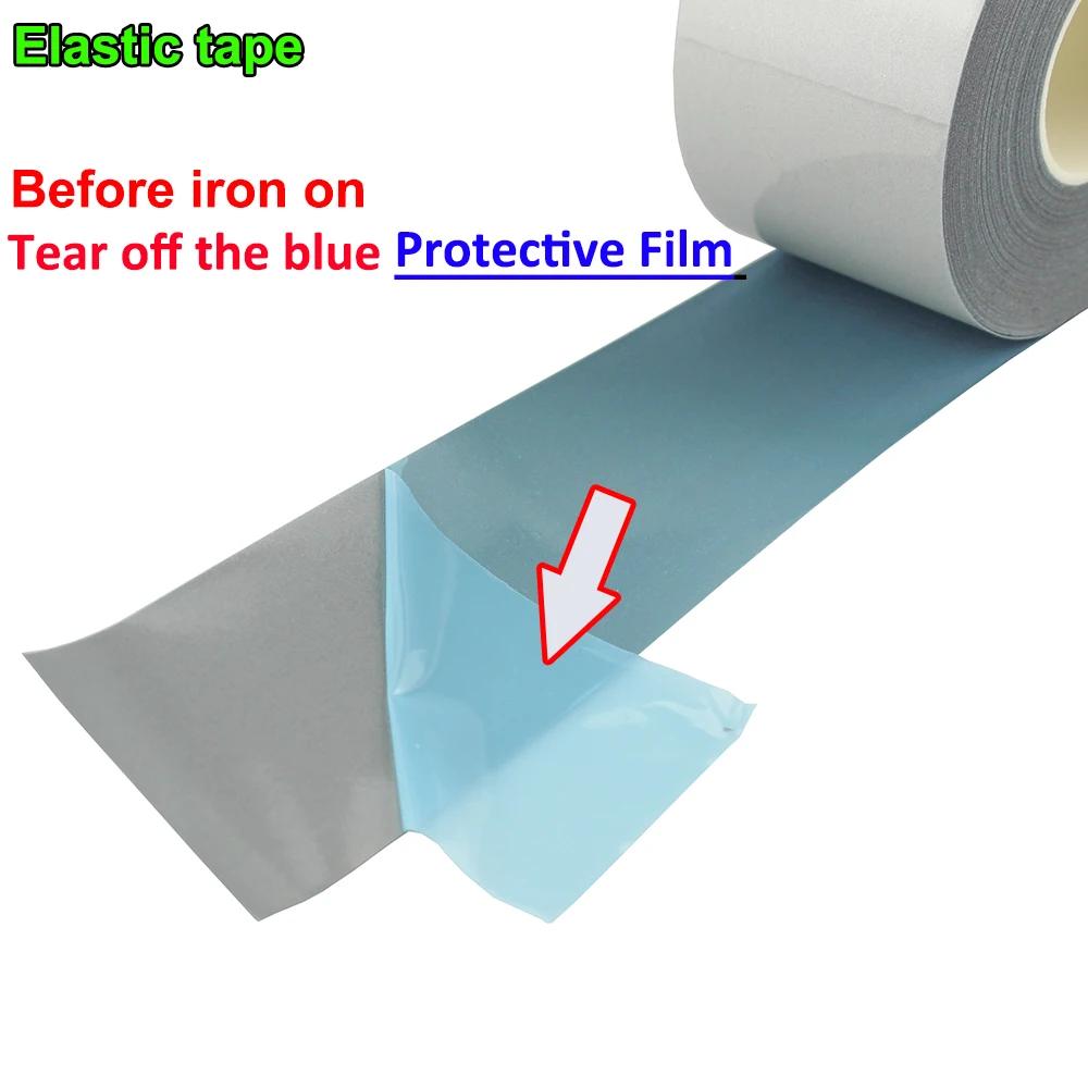 High Visibility Safety Reflective Heat transfer Vinyl Film DIY Silver Iron on Reflective Tape For Clothing
