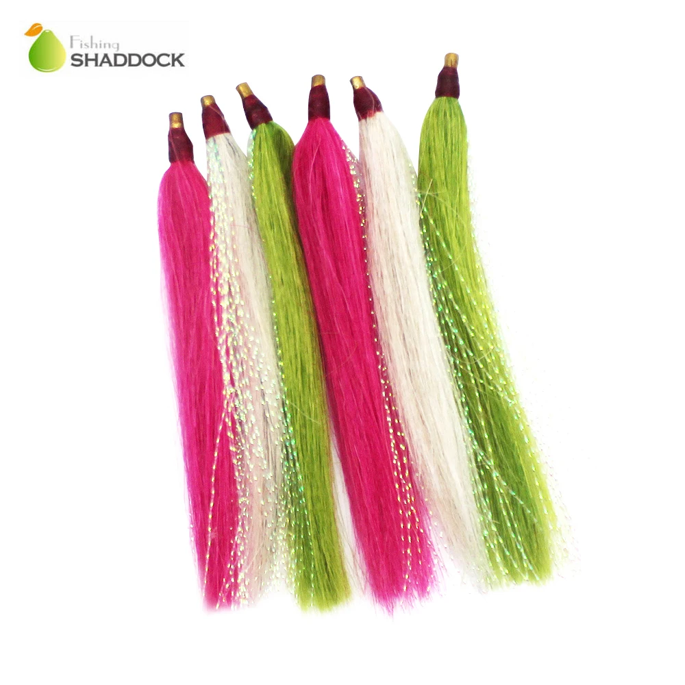 Shaddock Fishing 6 шт./лот Премиум слайд Bucktail трубка тизеры Море нападающий Bucktail Дразнилка рыболовная приманка