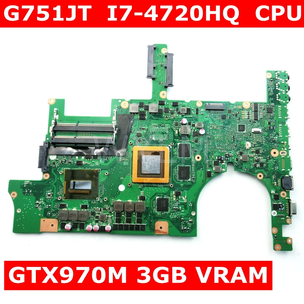 G751JT MB_0M/I7-4720HQ/AS GTX970M, 3 Гб оперативной памяти, 90NB06M1-R00040 материнская плата ASUS ROG G751JT G751JY G751JL G751J G751 материнская плата для ноутбука