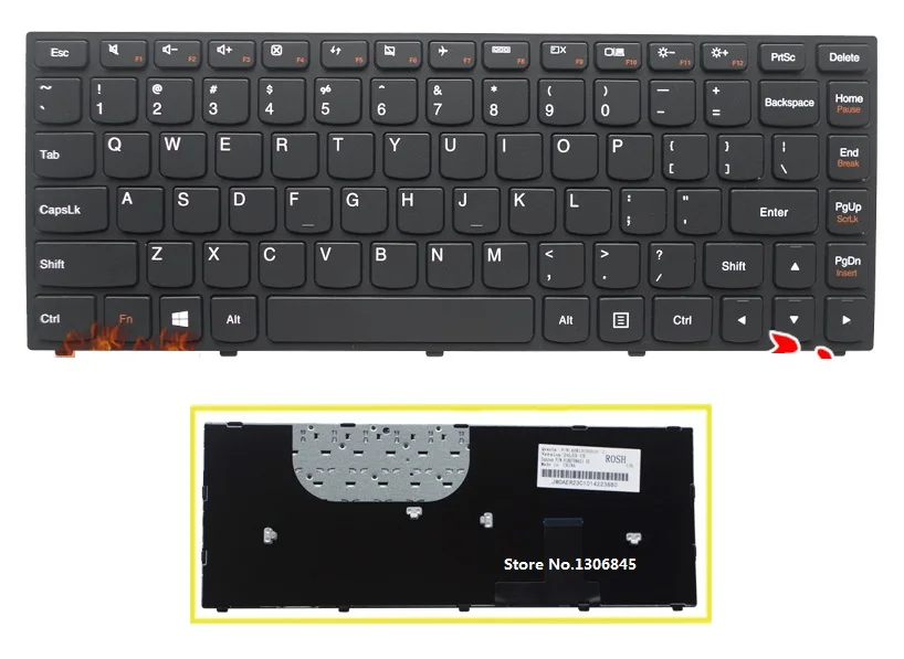 Новая английская клавиатура SSEA для ноутбука Lenovo Yoga 13 YOGA13 черная | Компьютеры и