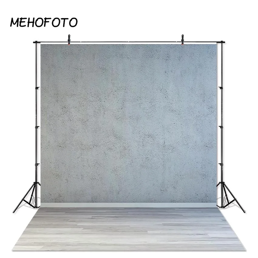 Фотофон MEHOFOTO с серой текстурой на стену кирпифон для портретной фотосъемки