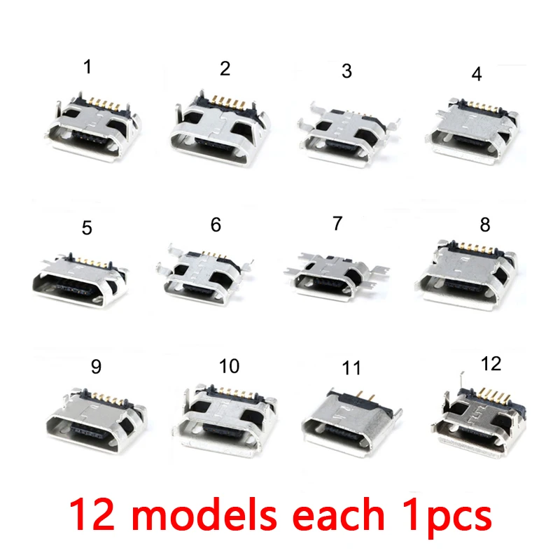 240 шт./кор. 24 моделей Micro USB разъем Jack USB инструменты для наращивания волос Набор для MP3/4/5 lenovo zte huawei samsung SONY Xiaomi htc - Цвет: 12 models each 1pcs
