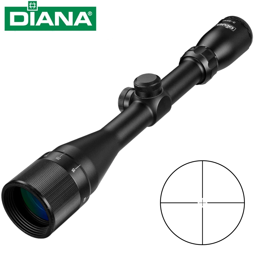 التكتيكية ديانا 3-9X40 AO Riflescope واحد أنبوب عبر نقطة شبكاني البصرية البصر بندقية صيد نطاق التكتيكية ديانا 3-9X40 AO Riflescope واحد أنبوب عبر نقطة شبكاني البصرية البصر بندقية صيد نطاق