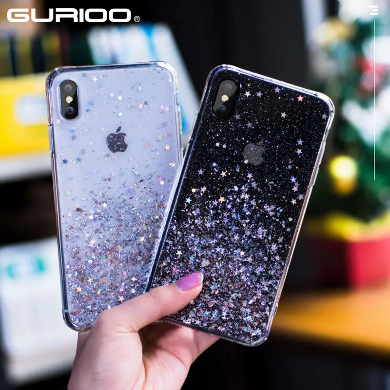 

Gradient Sequins Glitter Star Case For Huawei Honor Mate 20 P10 P30 P20 10 Pro Plus V20 V10 Nova 4 3 3i Lite Soft Silicone Cover