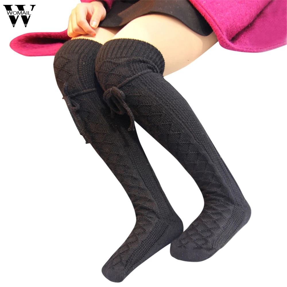 

Socks Womens Cable Knit Over knee Long Boot Winter Warm Thigh-High Soft Socks Leggings Socks dropshipping Jan28