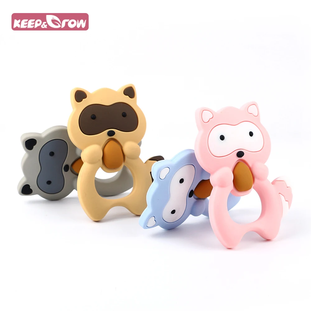 Keep & Grow 1 шт. Детские Прорезыватели для зубов из енота BPA Free игрушки грудного