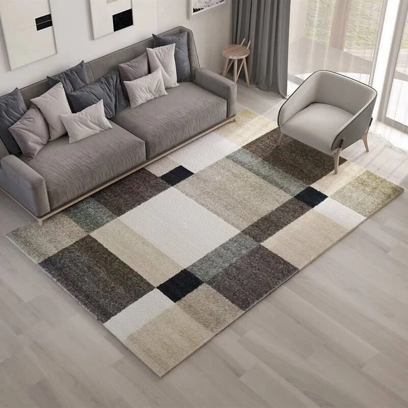 

Modern Abstract Art Super Soft Carpet High Density Washed Anti-slip Fur Rugs Pad Bedside Blanket Prayer Parlor Home Floor Mat
