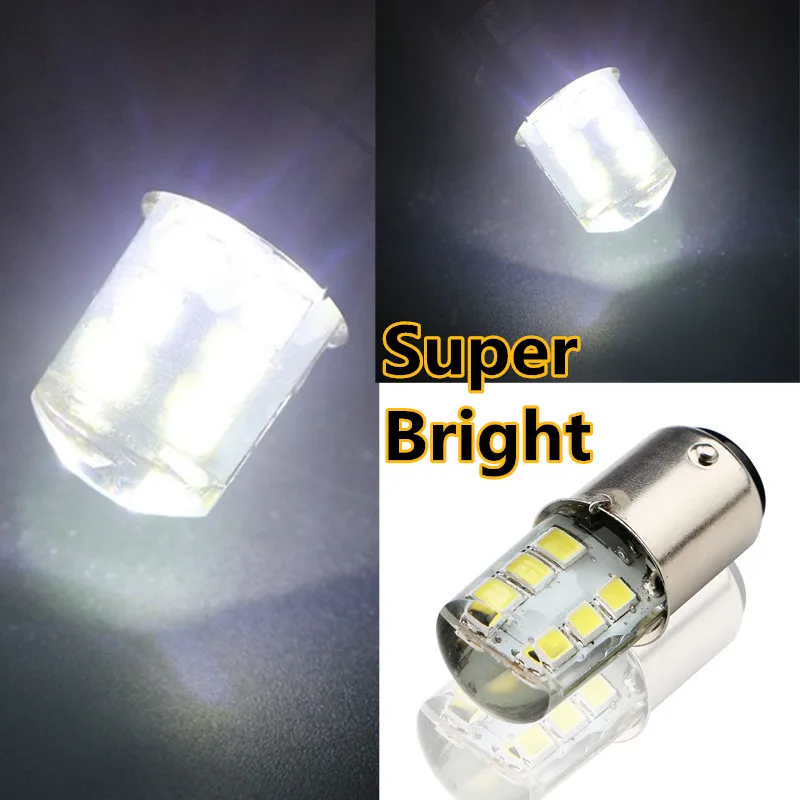 

2pcs S25 1156 BA15S p21w LED White Lights 5050 12SMD Silica gel DC12V Car Rear Tail Parking Light brake Lamp turn Signal Bulb