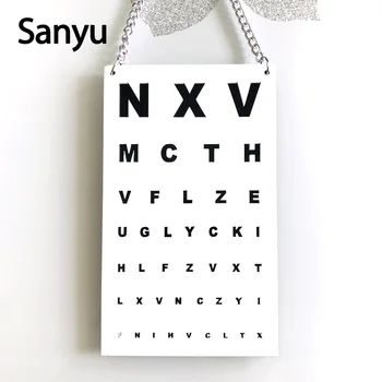 

New Fashion Oblong Visual Chart White Acrylic Pendant Necklace Trendy Long Chain Unisex Necklace Jewelry Accessareies Wholesale