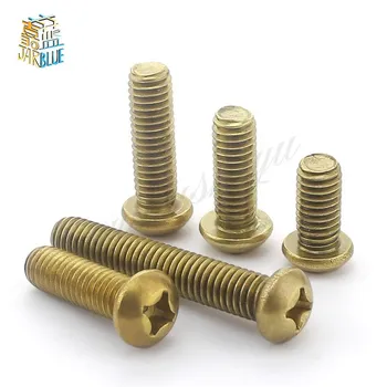 

M3 M3*6/8/10/12/16/20/25/30 M3x6/8/10/12/16/20/25/30 Brass Bolt Philips Cross Recessed Mushroom Round Head Machine Screw