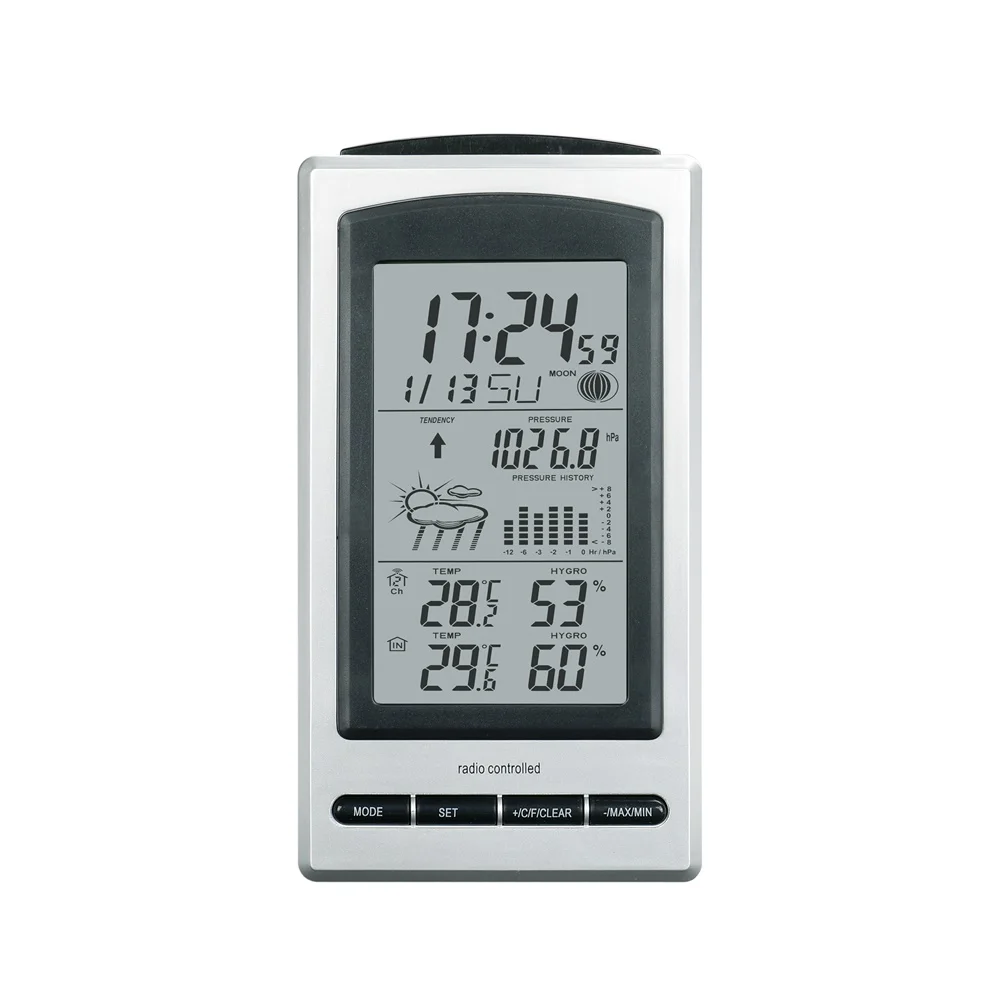 

9 in1 WIRELESS MOON PHASE WEATHER STATION WITH BAROMETER