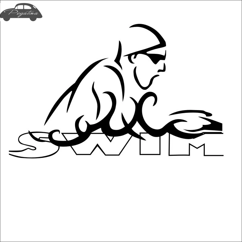 Стикер плавание плавающий Минг автомобиль наклейка плакаты Born To swim виниловая