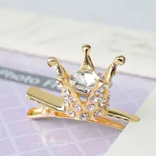 Модная детская Блестящая Корона Заколки для волос милый со стразами и кристаллами корона аксессуары для волос заколки-пряжки для волос девушка принцесса