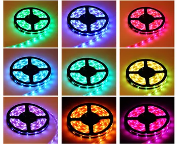 

Led 24V 5050 RGB seven color lamp with KTV outdoor decorative waterproof glue LED light truck (5 meters)