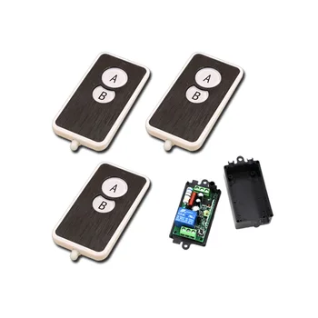 

New Type 1CH RF Wireless Remote Control Switch 110V 220V Simple Operation with Manual Button 1pcs Receiver+3pcs Transmitter
