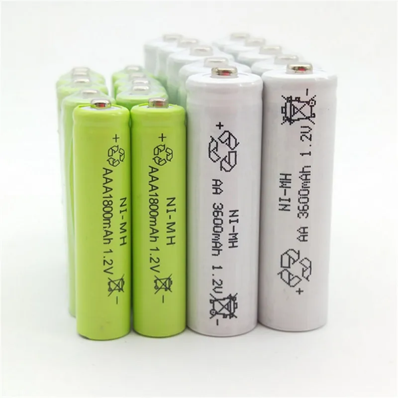 

10xAA3600mah NI-MH Batteries 1.2V Rechargeable battery +10xAAA1800MAH Battery Environmental Fit Most Electronic Products