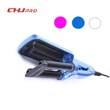 CHJ Hair Curler Mini 3 Barrel Curling Iron Flat Ceramic Hair Tools Professional Crimper Tongs Curling Wand Salon Styling Tools