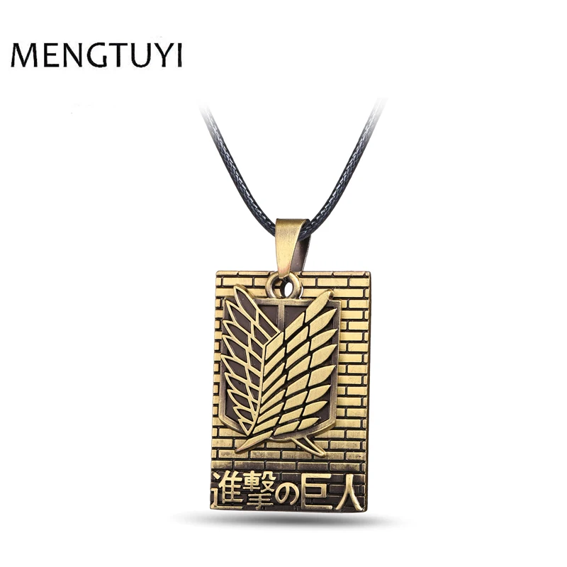 

J Store Anime Attack on Titan Wings of Liberty Pendant Necklaces Shingeki no Kyojin Survey Corps cosplay Choker Necklace