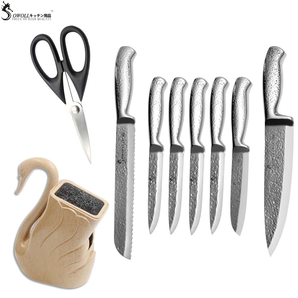 Cooking Tools Big Sowoll Brand Kitchen Knife Set 8" Chef Bread 5.5" Santoku Steak Kitchen Knives