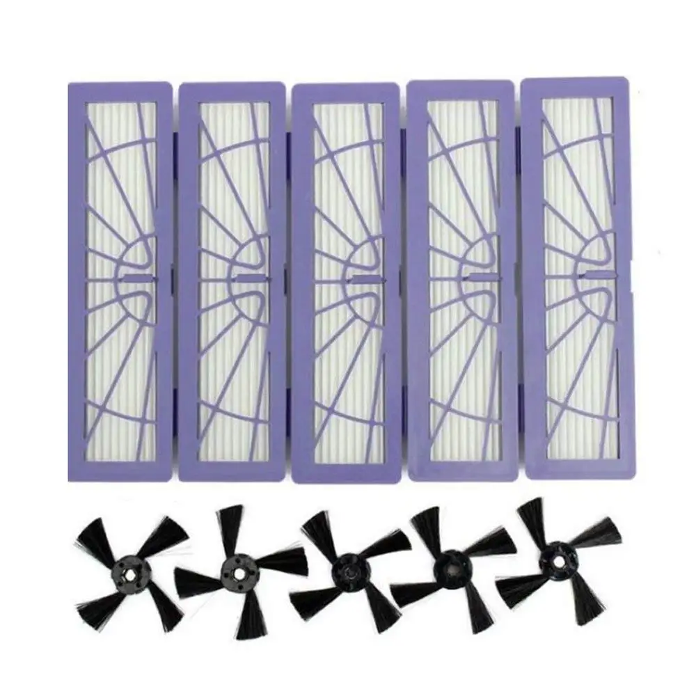 

Replacement Accessories Kit 5PCS Side Brushes and 5PCS High-Performance Filter for Neato Botvac Connected D Serie 70e D80 D85