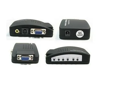 ФОТО Retail NEW PC Composite AV/S Video To VGA TV Converter Signal Switch Adapter Box Conversion