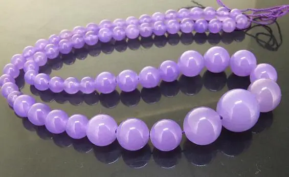 

Unique Pearls jewellery Store 6-14mm Round Lavneder Jade Gemstone Loose Beads One Full Strand 15inches DIY Jewelry LC3-0194