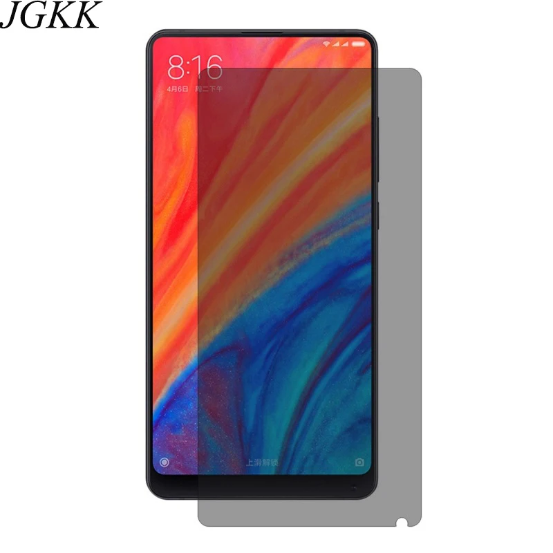 JGKK 2.5D противошпионское закаленное стекло для конфиденциальности Xiaomi Mi Mix 2 2S