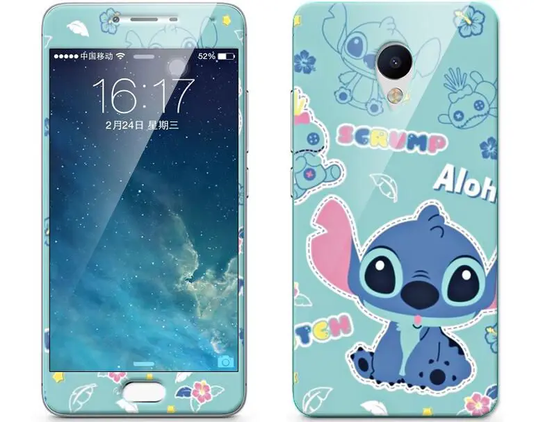 meizu m3s mini Case 360 Degree Protective TPU Cover+Color integrated tempered glass For m3 brand #3088 |