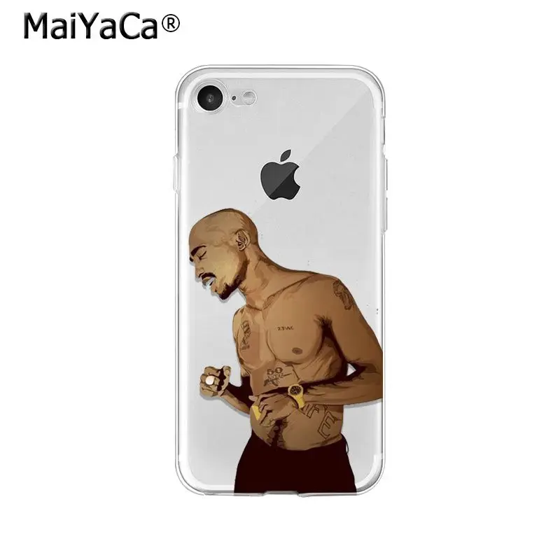 Yinuoda Rapper 2Pac Makaveli Tupac Amaru Shakur TPU Мягкий силиконовый чехол для телефона для iPhone X XS MAX 6 6S 7 7plus 8 8Plus 5 5S XR