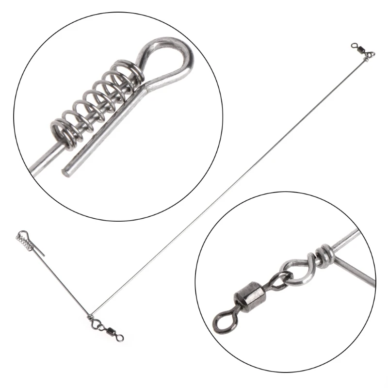 Stainless Steel Fishing Arm Branch Wire With Swivel Hook Connector
