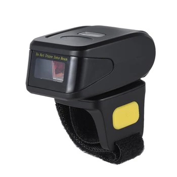 

2017 Portable Handheld Bluetooth Wireless Ring Finger 1D Barcode Scanner Reader Support for windows system for Supermarket