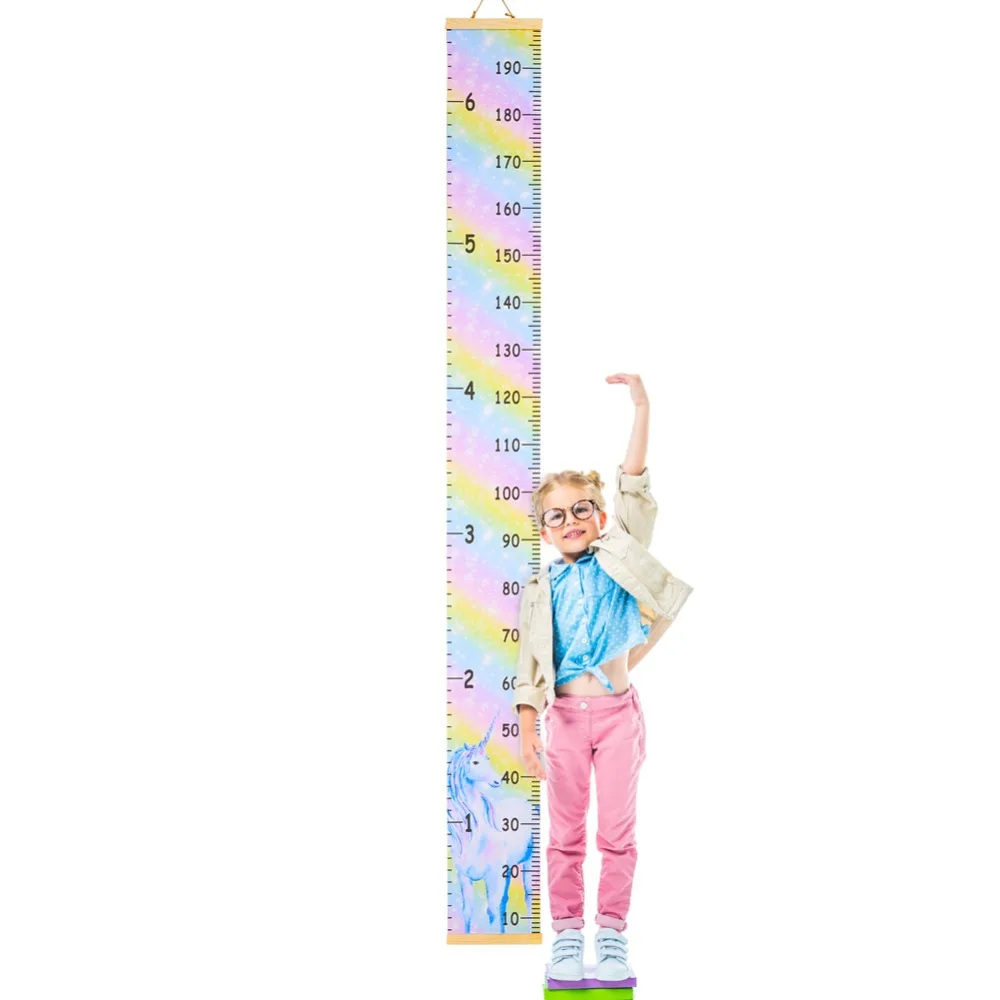 Деревянный стол и стул детей высота правителя настенный мультфильм шаблон высота измерить линейкой для график роста детей LED Настольная лампа домашний настенный Стикеры