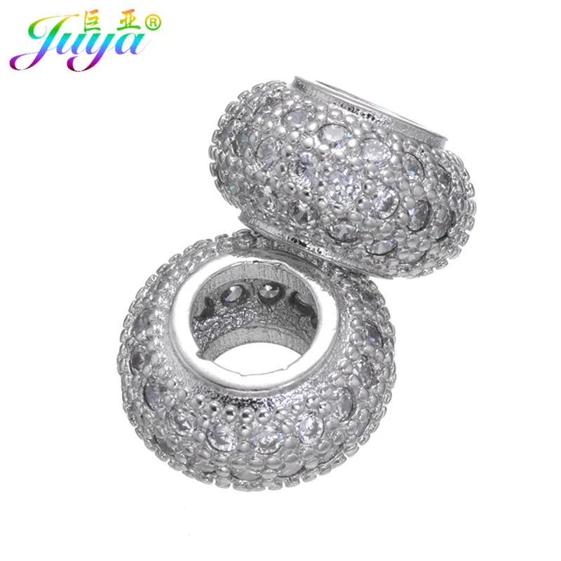 

8mm 10mm 11mm 13mm Jewelry Findings Big Hole Gold Spacer Beads Accessories For Women Men Snake Chains Bracelet Necklace Making