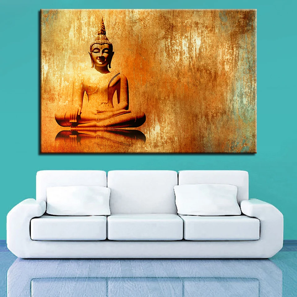 1 шт. Абстрактная Картина на холсте с изображением Будды|wall art|buddhism postersprints pictures |