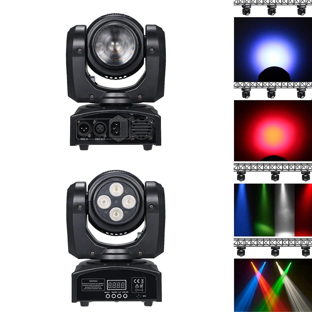 Lixada DMX 512 сценический светильник эффект двойными бортами RGBW с входным напряжением
