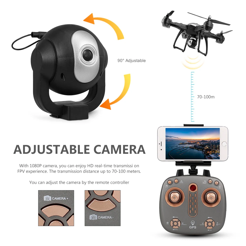 LH-X38G мини-Дрон WiFi FPV Дроны с камерой hd 1080 P/4 K дистанционные игрушки складной авто контроль высоты RC Квадрокоптер