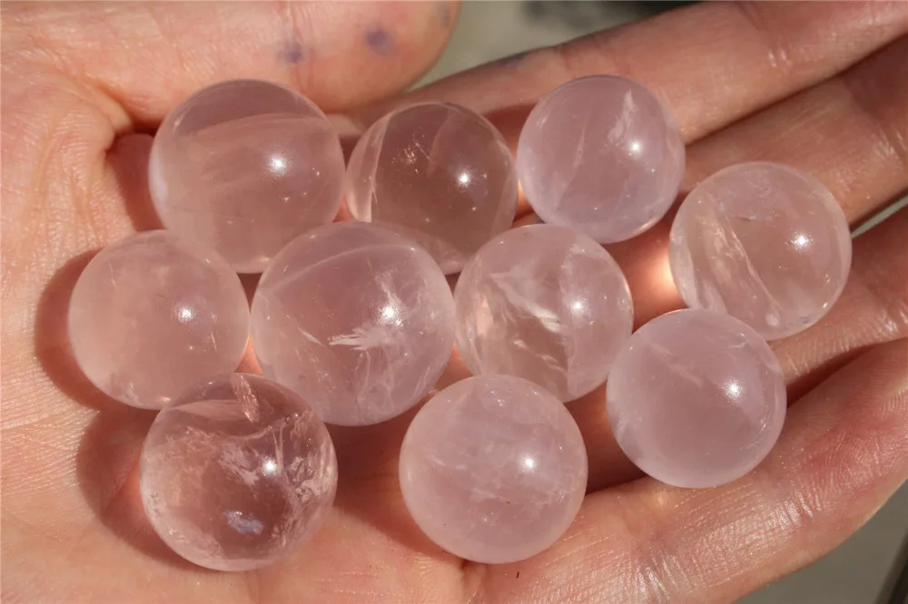 

fa88004309003<<<10pc 22-25mm NATURAL white QUARTZ CRYSTAL SPHERE BALL HEALING