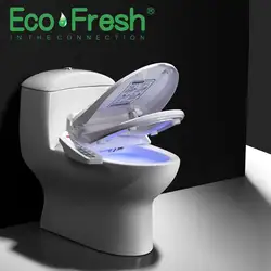 Ecofresh Smart сиденье для унитаза мочалка удлиненный Электрический биде крышка светодио дный тепла свет стирка сухой массаж человек женщина