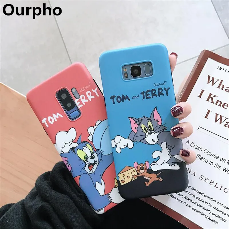 Чехол DIS с милым мультяшным Джерри том чехол для телефона samsung Galaxy Note 8 9 S8 S9 Plus S10