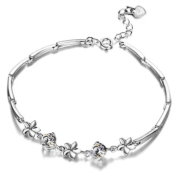 

2019 new brand S925 sterling silver fashion temperament bracelet Cherry shape inlaid Lady bracelet free shipping