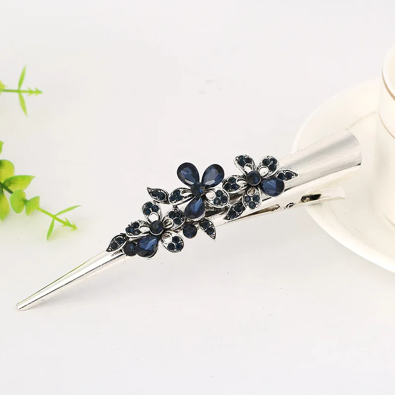 

2Pcs/lot Crystal Butterfly Alligator Hair Barrette Clips For Women Hair Ornaments Top Girl Hair Clip Pin Jewelry Accessories