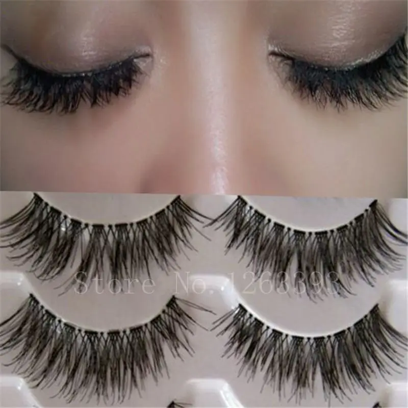 natural makeup asian : Buy Aliexpress.com K03Transparent Eyelashes Messy False