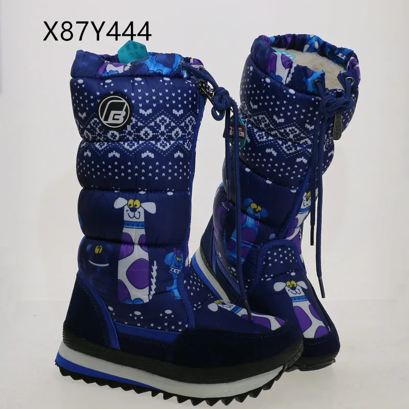 Стильная женская зимняя обувь; теплые зимние сапоги на молнии; легко надевать; обувь на меху; большой экспортный размер; светильник на весовой подошве; - Цвет: X87Y444