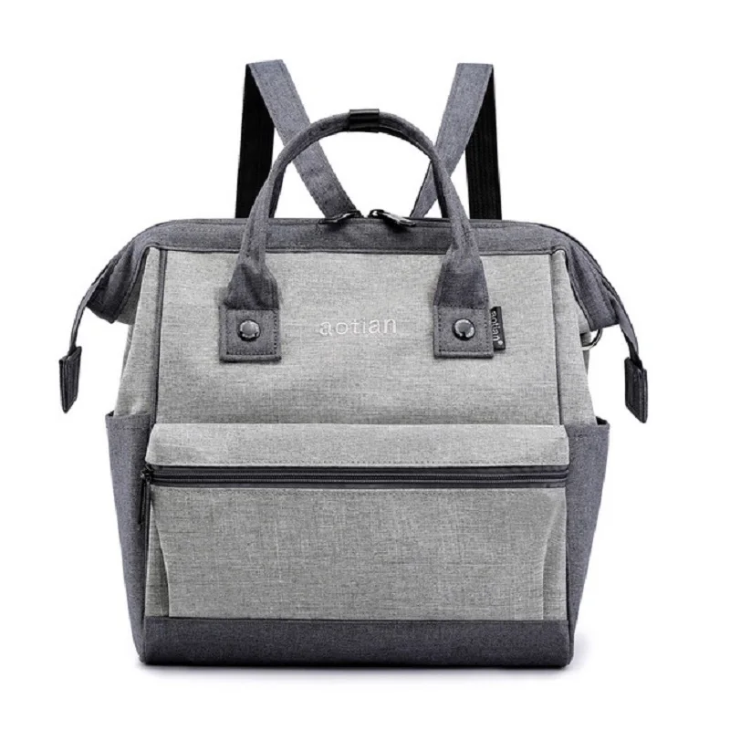 4 In 1Use Small Diaper Mommy Nappy Bag Mother Shoulder Bag Daddy Backpack Solid Color Pregant Women Hand Bag (3)