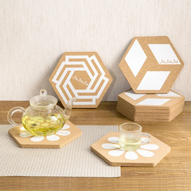 Wood Soft Coaster Pad Coffee Cup Tea Drink Mat Pot Geometry Dining Wooden Heat-insulated Placemats Decoration Accessories | Дом и сад