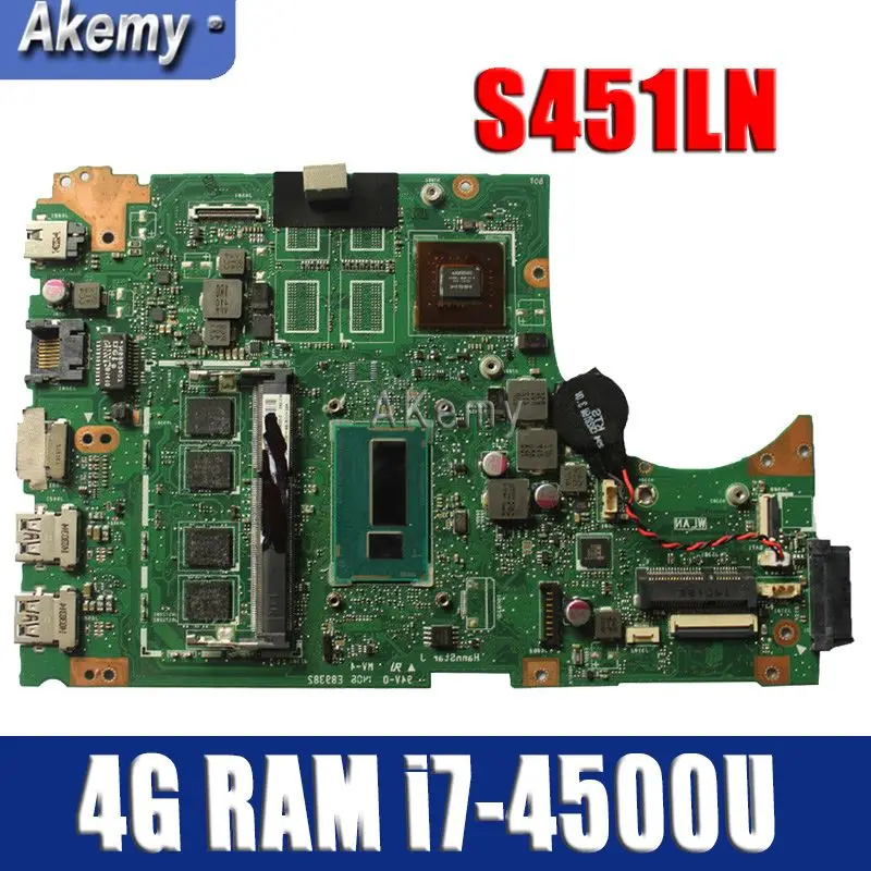 Amazoon S451LN اللوحة المحمول 4G RAM i7-4500U ل ASUS S451 S451L V451 V451L S451LN S451LB اختبار اللوحة S451LN اللوحة