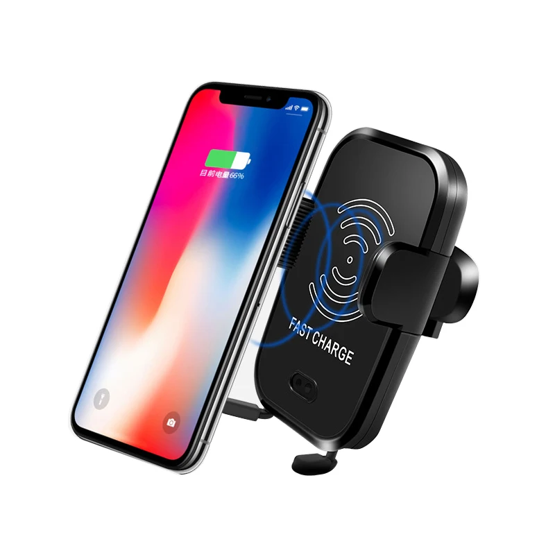 

Fast car wireless charger intelligent infrared sensor wireless charging automatic phone holder for iPhone xs max Samsung Galaxy