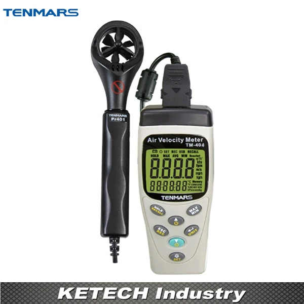 

Air Velocity Meter Airspeed Anemoscope Anemometer -20~60 C TENMARS TM404