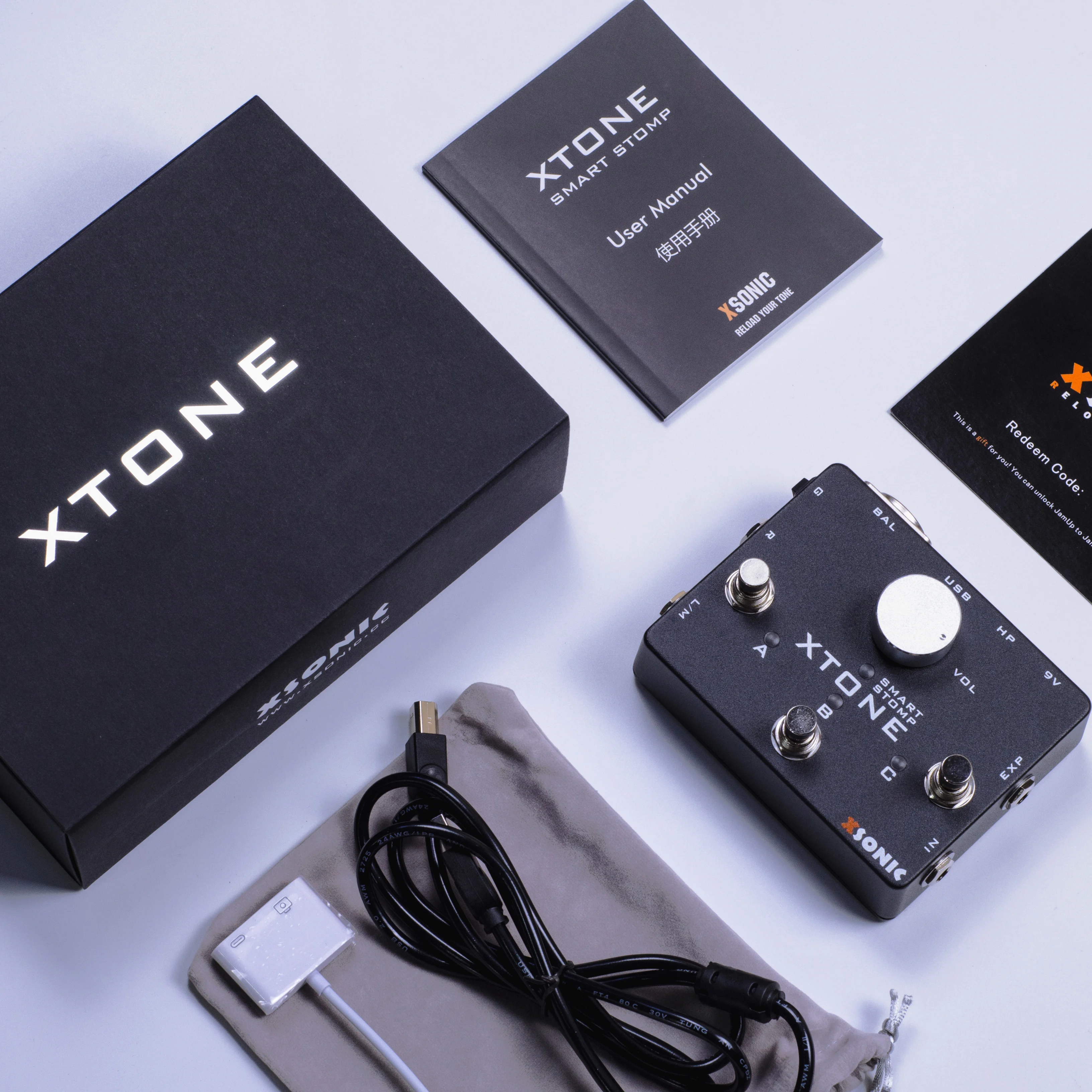XTONE 192 18K 携帯ギターインタフェース Midi iphone/ipad 用/PC/MAC